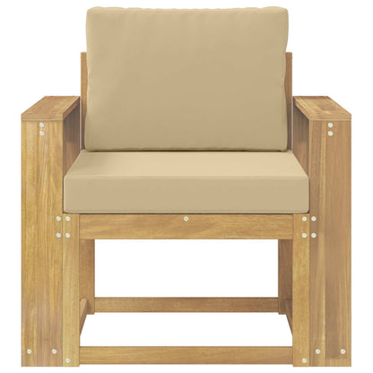 2 Pezzo Set di divani da esterno Poliestere Bianco e Beige | homemem39