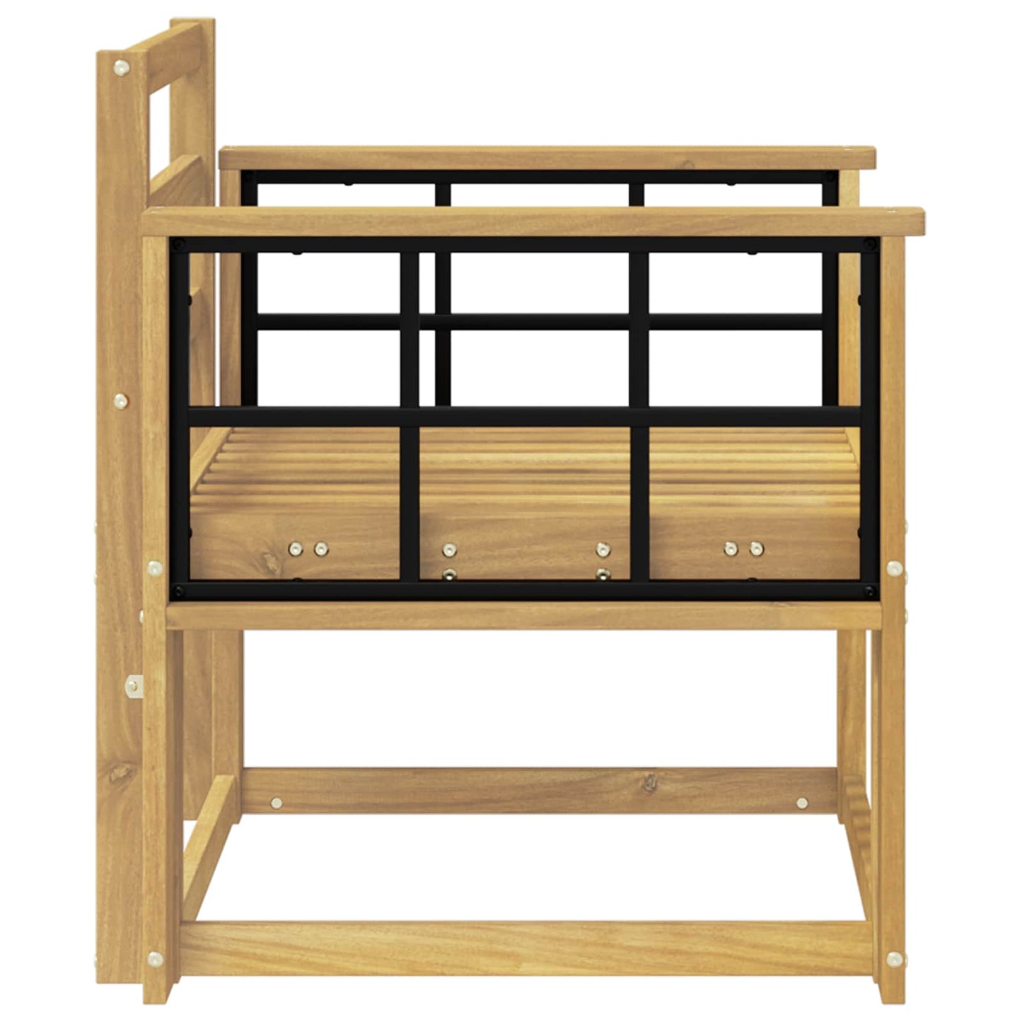 Set di divani da esterno Legno di Acacia Massello Bianco | homemem39