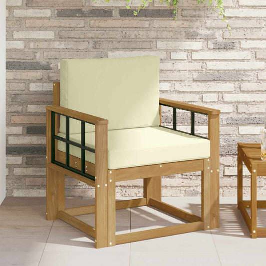 2 Pezzo Set di divani da esterno Poliestere Bianco e Crema | homemem39