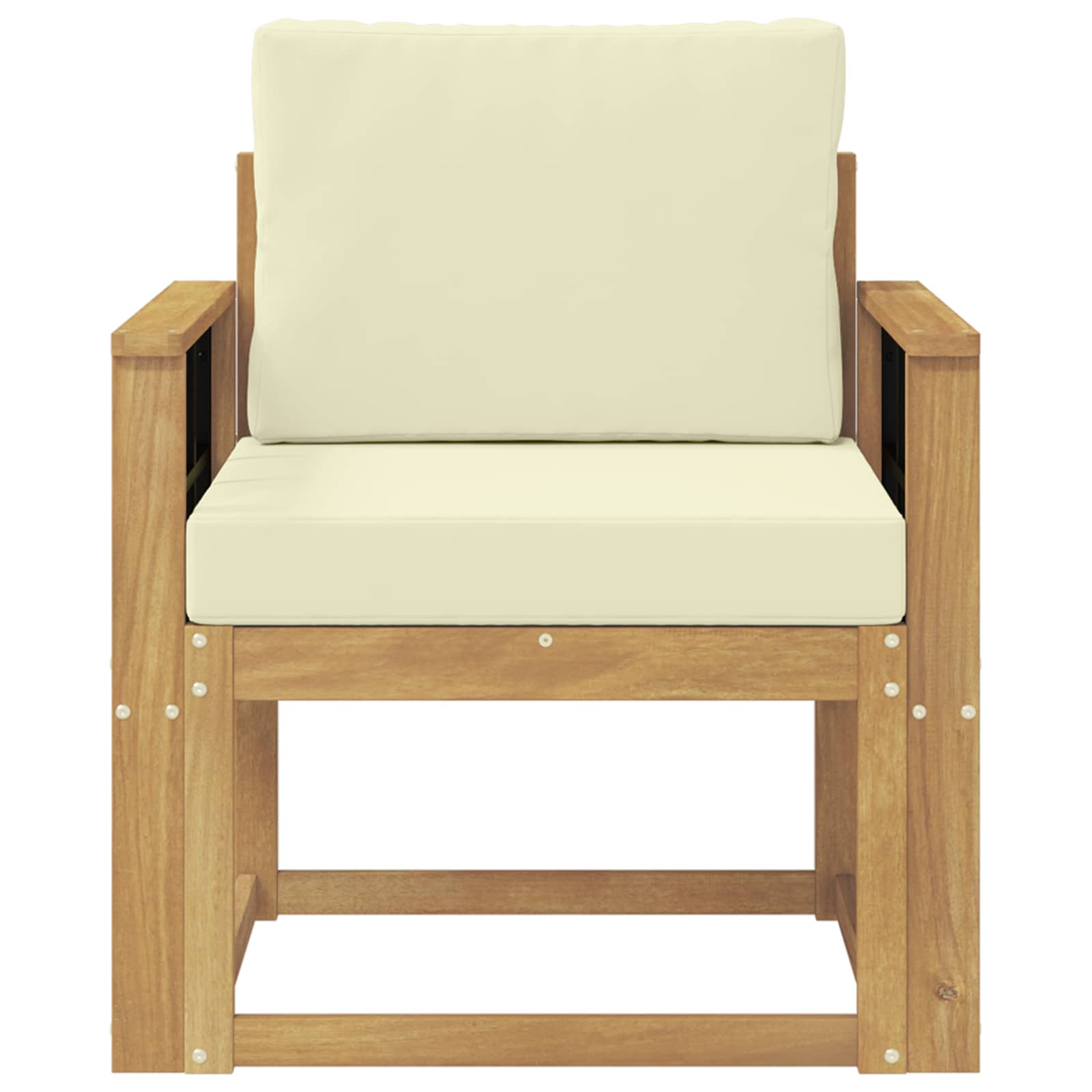 2 Pezzo Set di divani da esterno Poliestere Bianco e Crema | homemem39