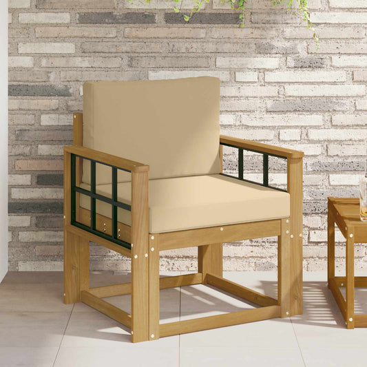 2 Pezzo Set di divani da esterno Poliestere Bianco e Beige | homemem39