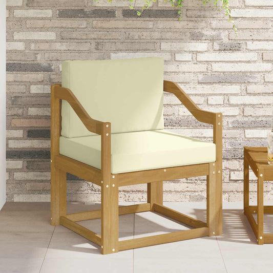 2 Pezzo Set di divani da esterno Poliestere Bianco e Crema | homemem39