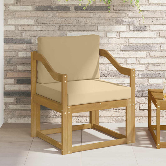 2 Pezzo Set di divani da esterno Poliestere Bianco e Beige | homemem39
