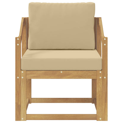 2 Pezzo Set di divani da esterno Poliestere Bianco e Beige | homemem39