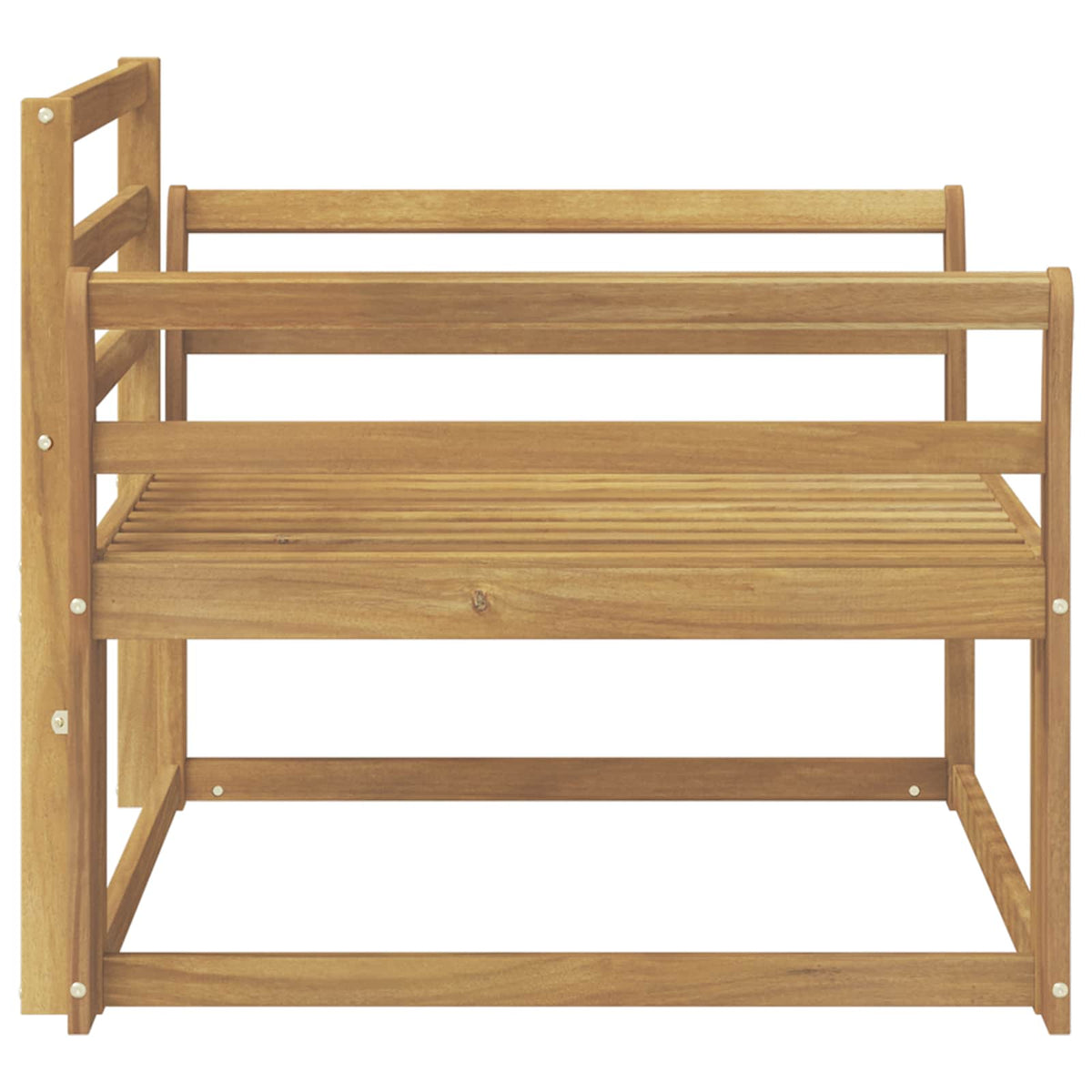 Divano centrale per esterno Legno di Acacia Massello Bianco