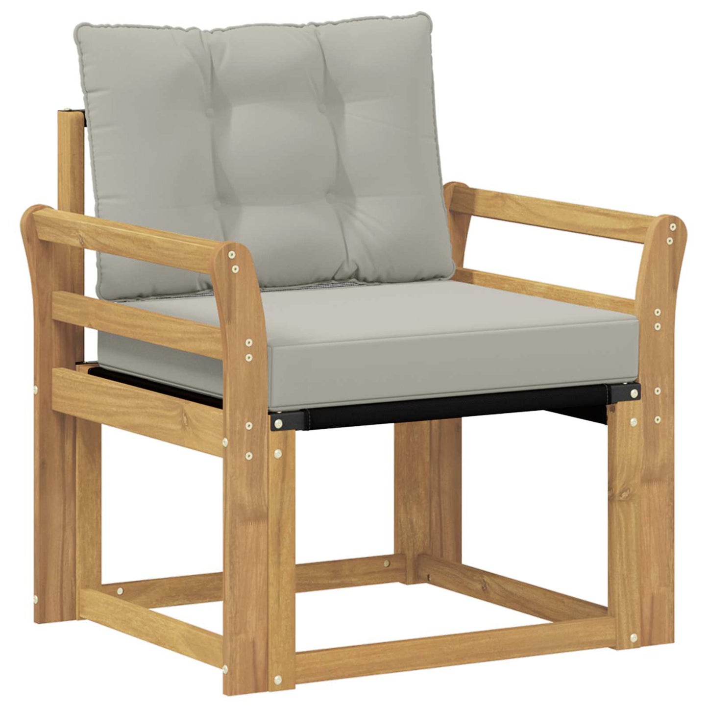 Divano da esterno Legno di Acacia Massello e Textilene Bianco | homemem39