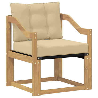 Divano da esterno Legno di Acacia Massello Bianco e beige | homemem39