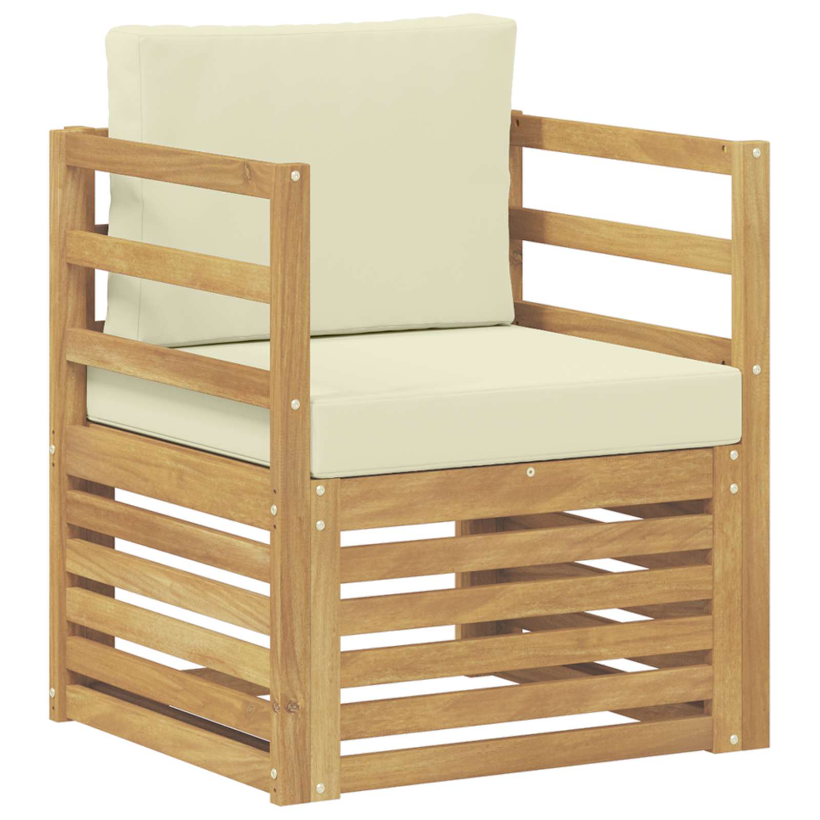 Divano da esterno Poliestere Bianco e crema | homemem39
