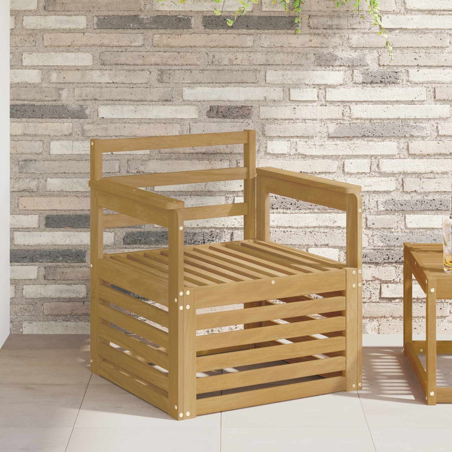 11 pz Set di divani da esterno Legno di Acacia Massello Marrone