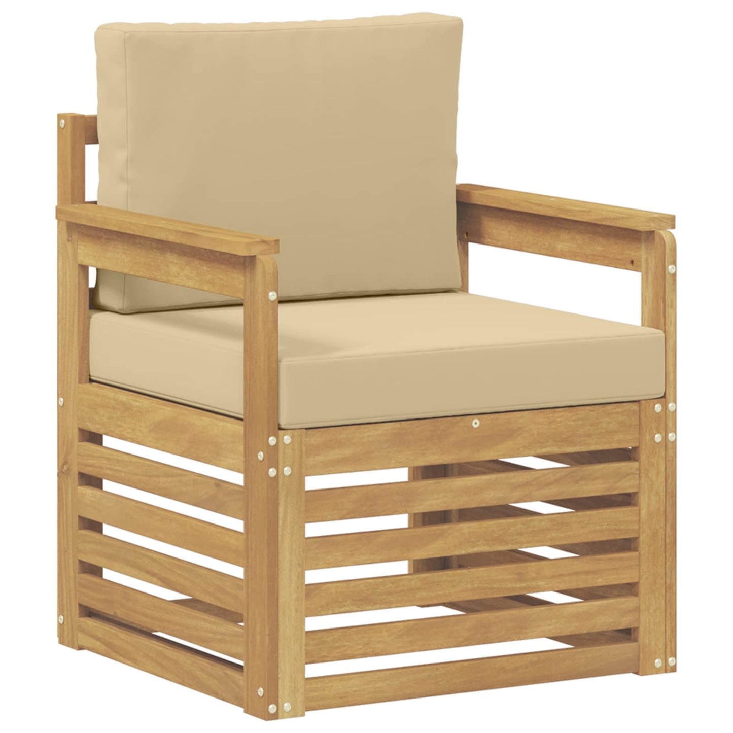 2 Pezzo Set di divani da esterno Poliestere Bianco e Beige | homemem39