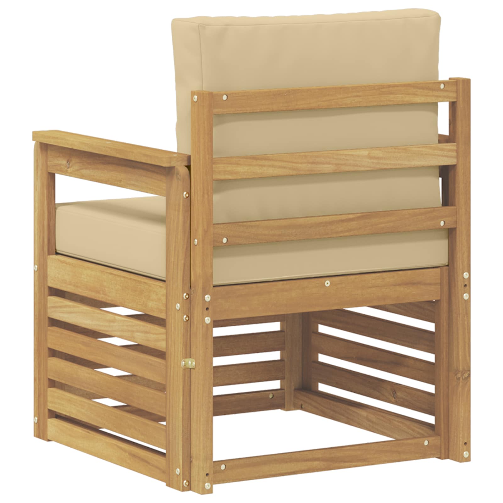 2 Pezzo Set di divani da esterno Poliestere Bianco e Beige | homemem39