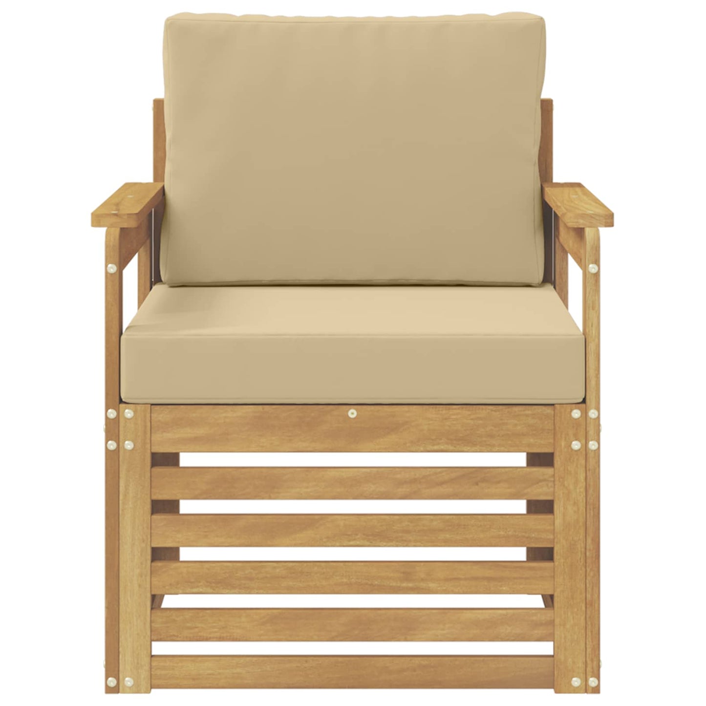 2 Pezzo Set di divani da esterno Poliestere Bianco e Beige | homemem39