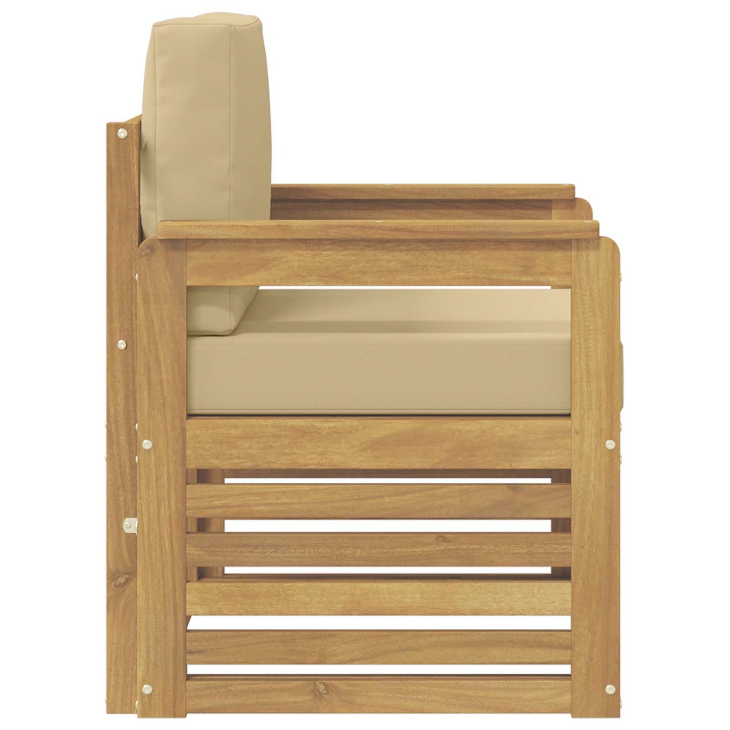 2 Pezzo Set di divani da esterno Poliestere Bianco e Beige | homemem39