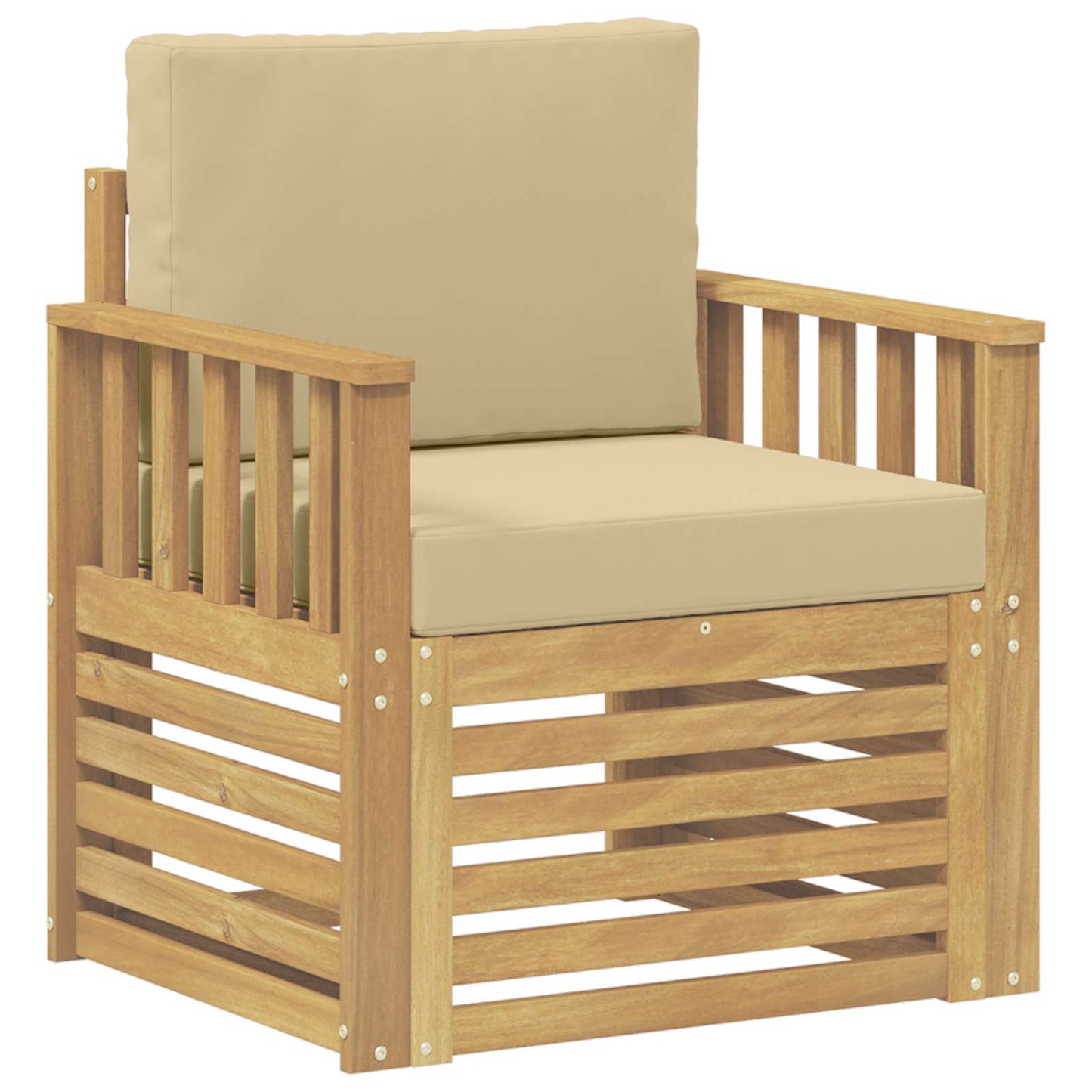 2 Pezzo Set di divani da esterno Poliestere Bianco e Beige | homemem39