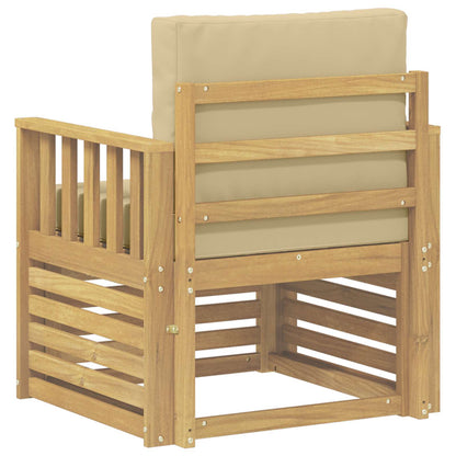 2 Pezzo Set di divani da esterno Poliestere Bianco e Beige | homemem39