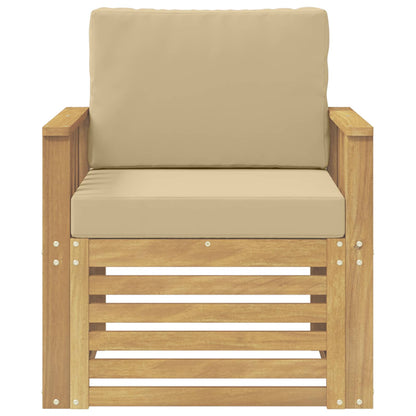 2 Pezzo Set di divani da esterno Poliestere Bianco e Beige | homemem39