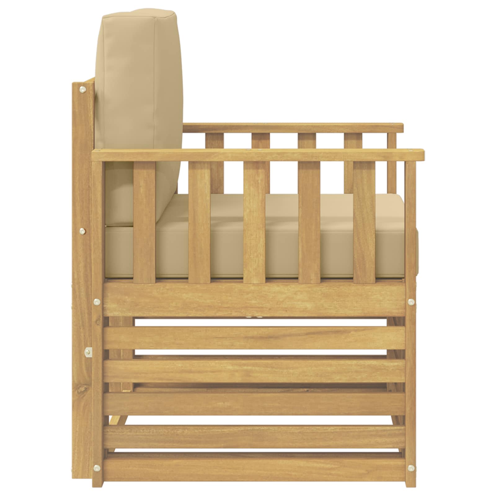 2 Pezzo Set di divani da esterno Poliestere Bianco e Beige | homemem39