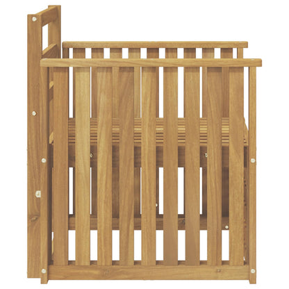 Set di divani da esterno Legno di Acacia Massello Bianco | homemem39