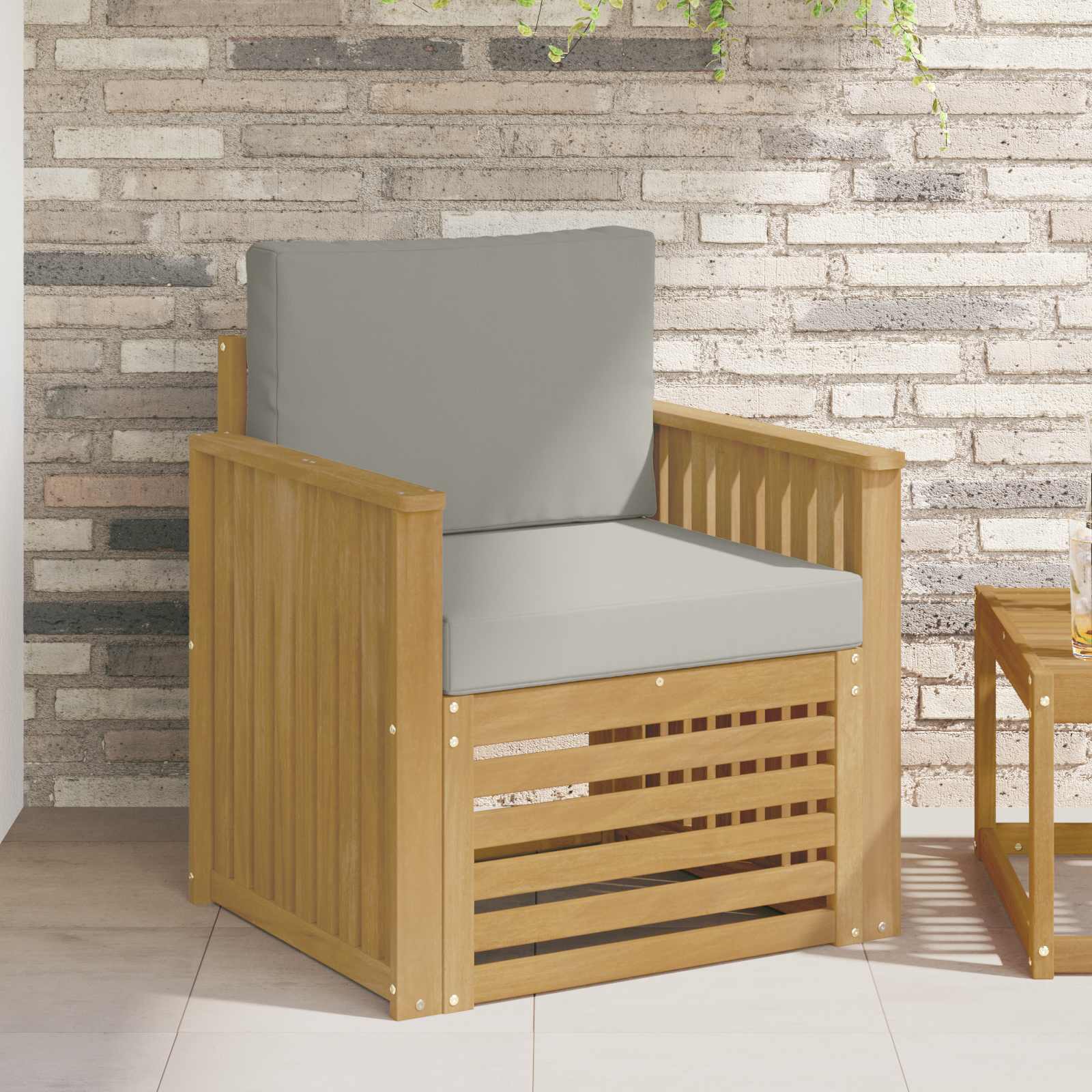 Set di divani da esterno Poliestere Bianco | homemem39