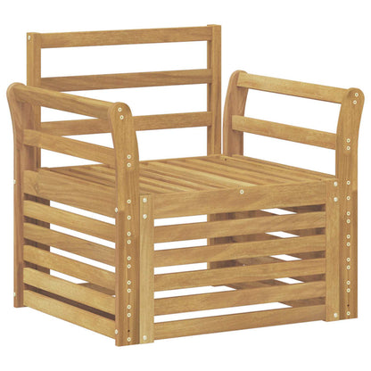 Set di divani da esterno Legno di Acacia Massello Bianco | homemem39