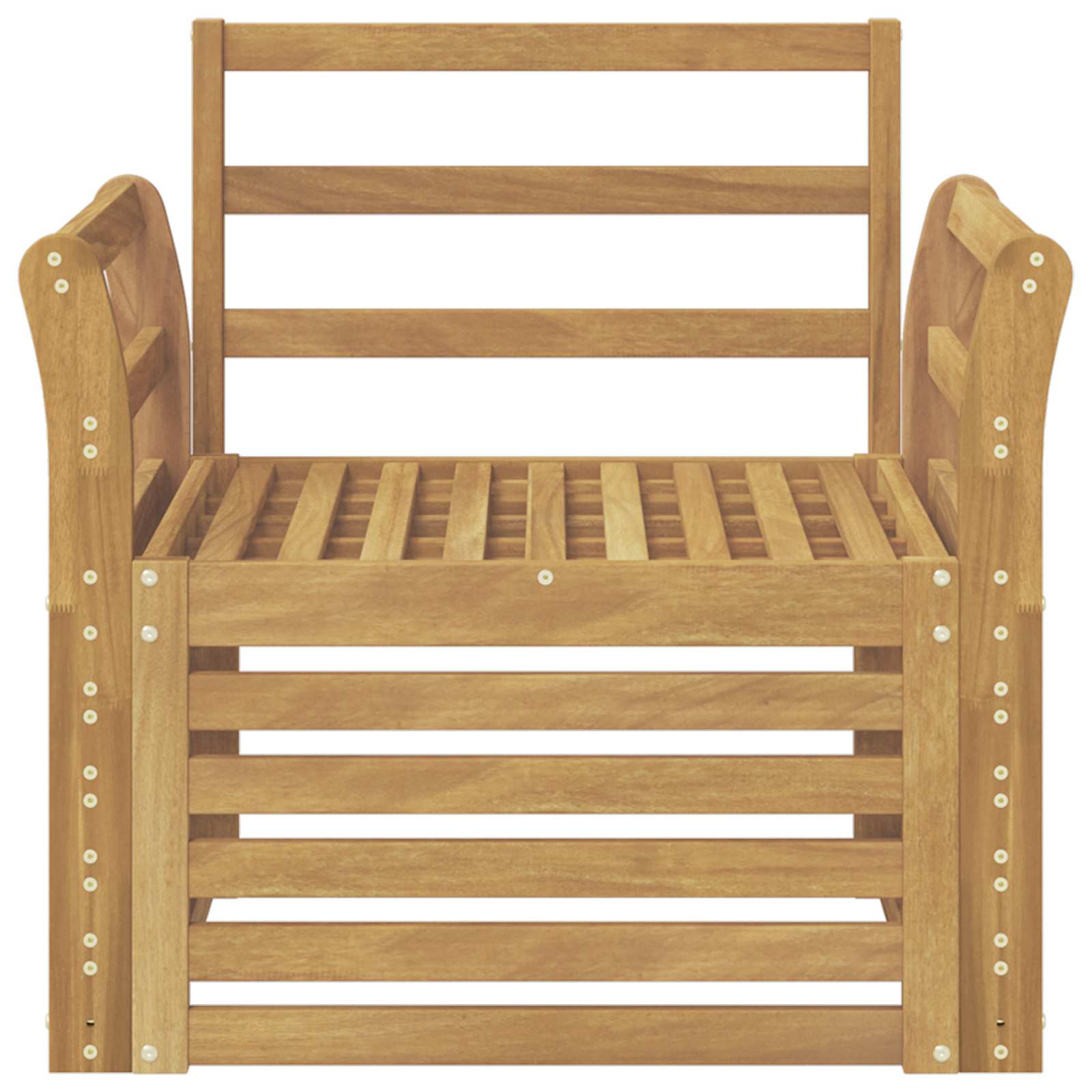 Set di divani da esterno Legno di Acacia Massello Bianco | homemem39