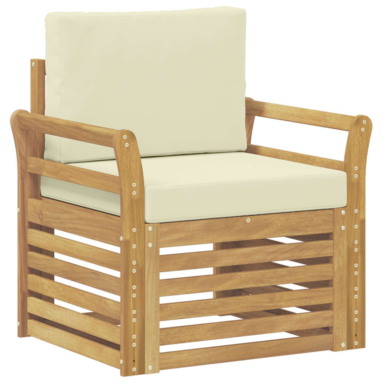Set di divani da esterno Poliestere Bianco | homemem39