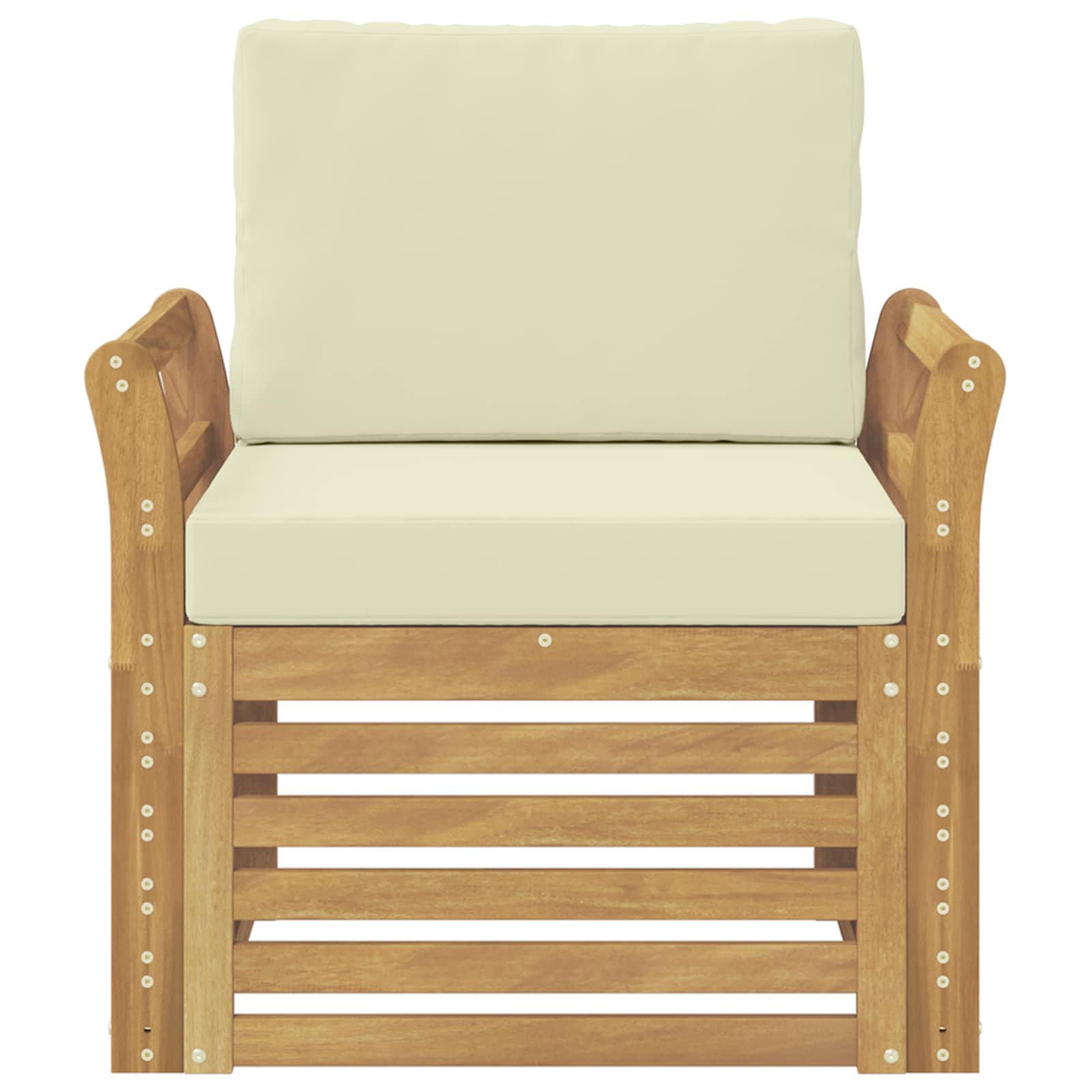 Set di divani da esterno Poliestere Bianco | homemem39