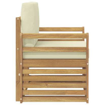 Set di divani da esterno Poliestere Bianco | homemem39