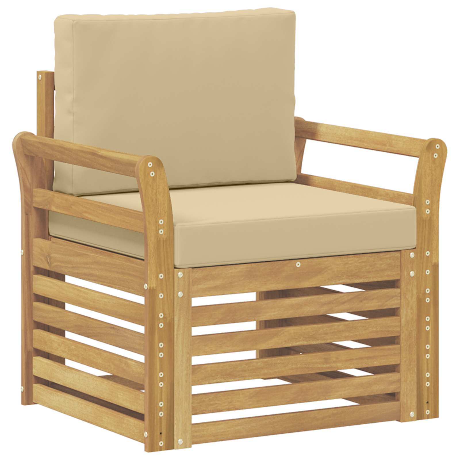 Set di divani da esterno Poliestere Bianco | homemem39