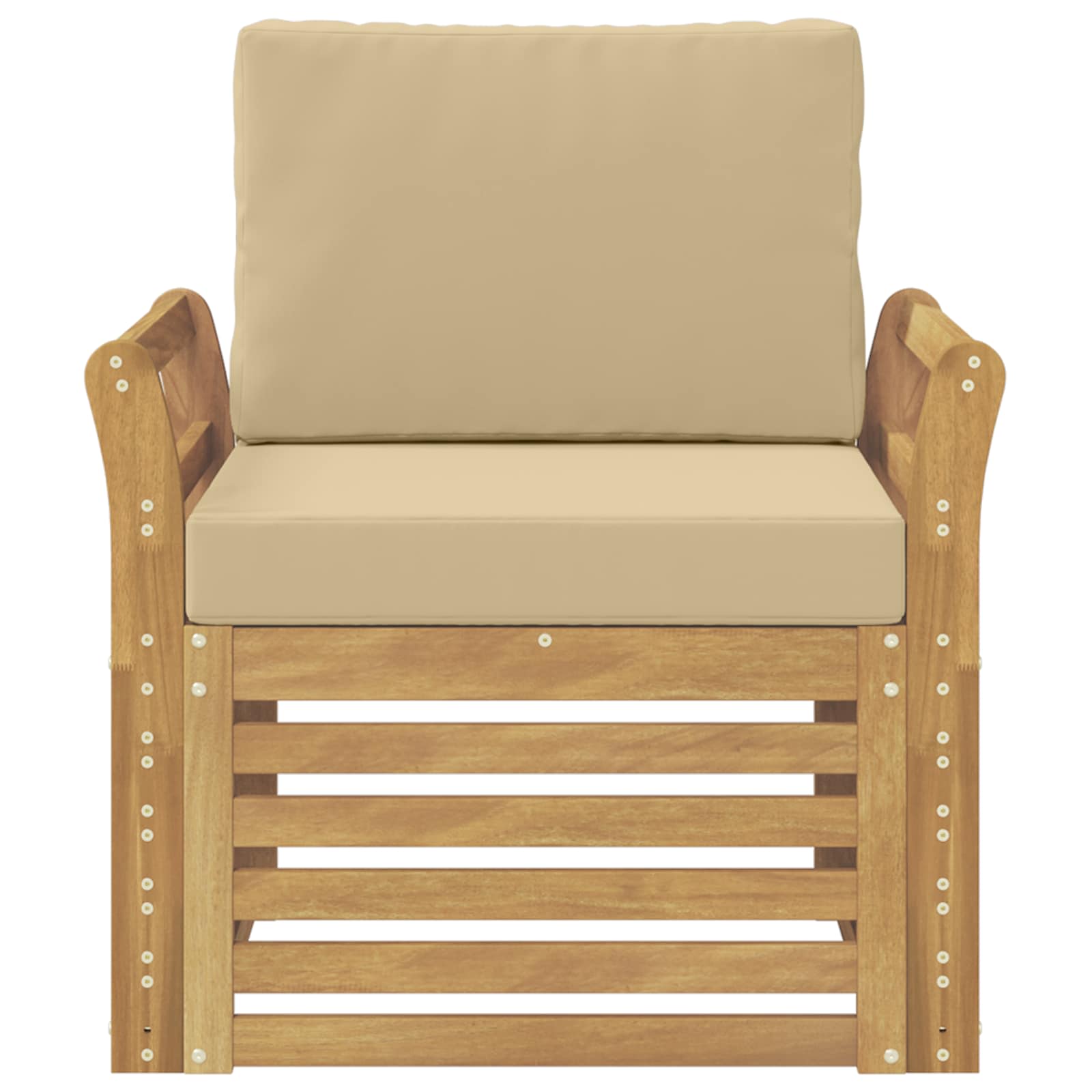 Set di divani da esterno Poliestere Bianco | homemem39