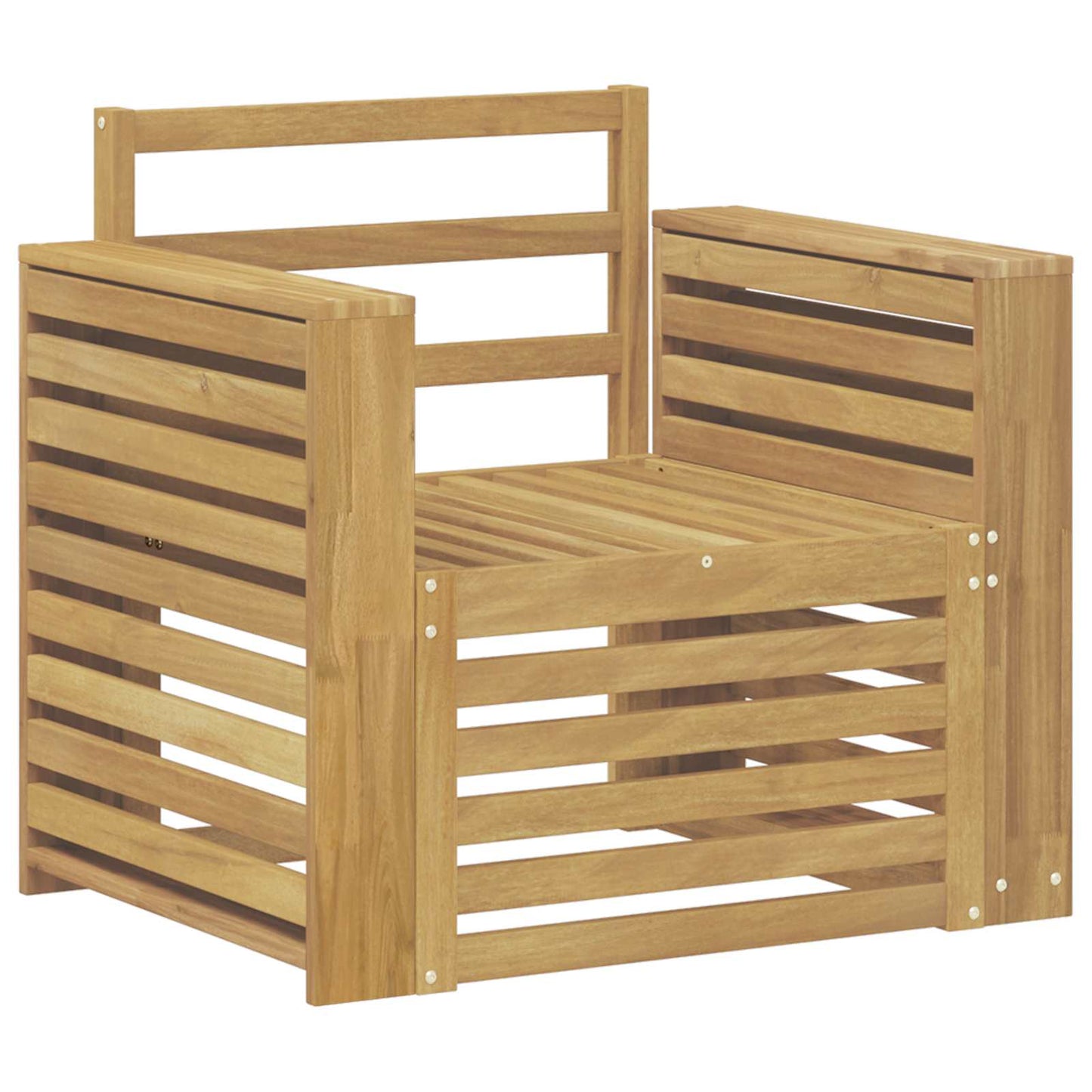 Set di divani da esterno Legno di Acacia Massello Bianco | homemem39