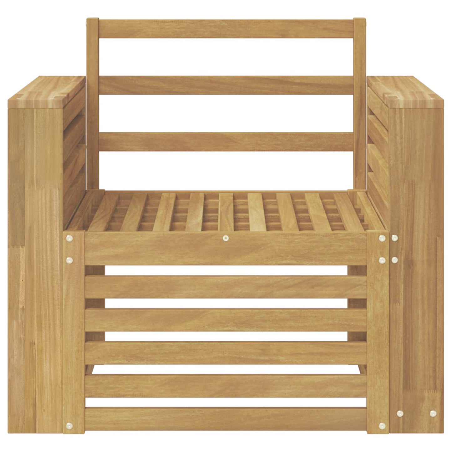 Set di divani da esterno Legno di Acacia Massello Bianco | homemem39
