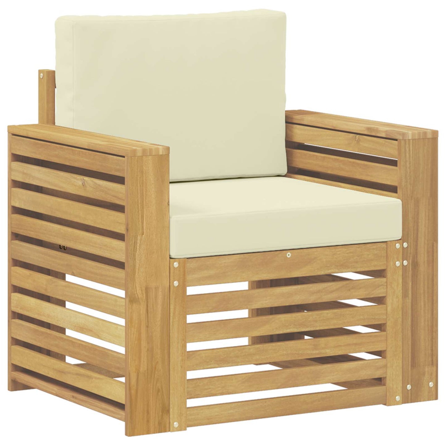 Set di divani da esterno Poliestere Bianco | homemem39