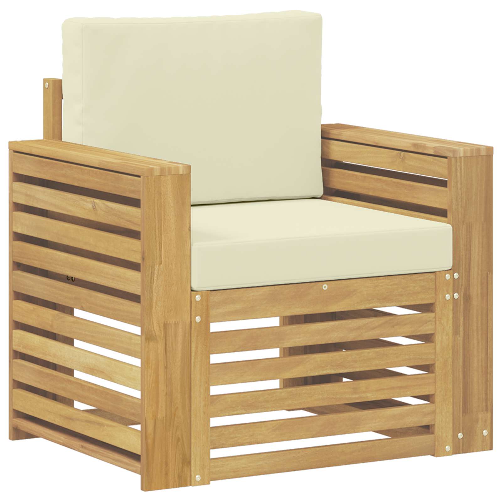 Set di divani da esterno Poliestere Bianco | homemem39