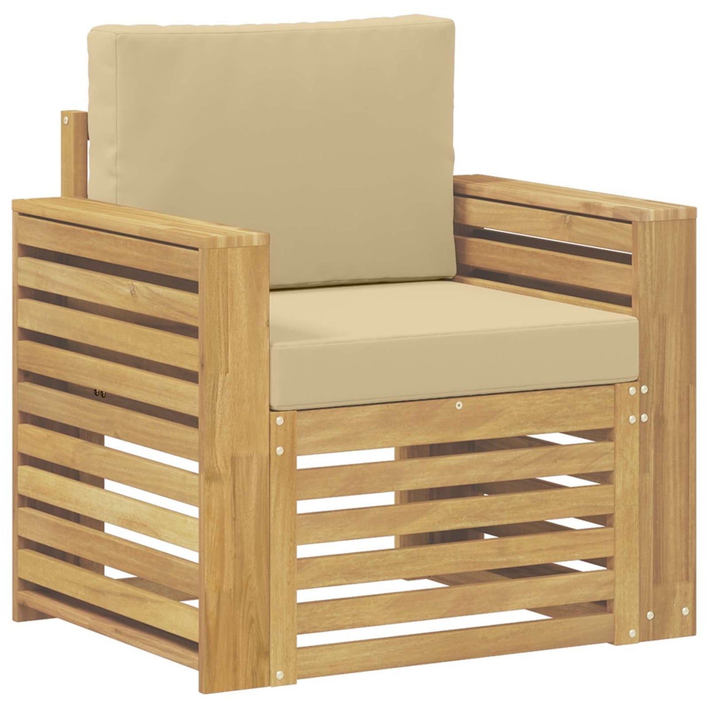 Set di divani da esterno Poliestere Bianco | homemem39