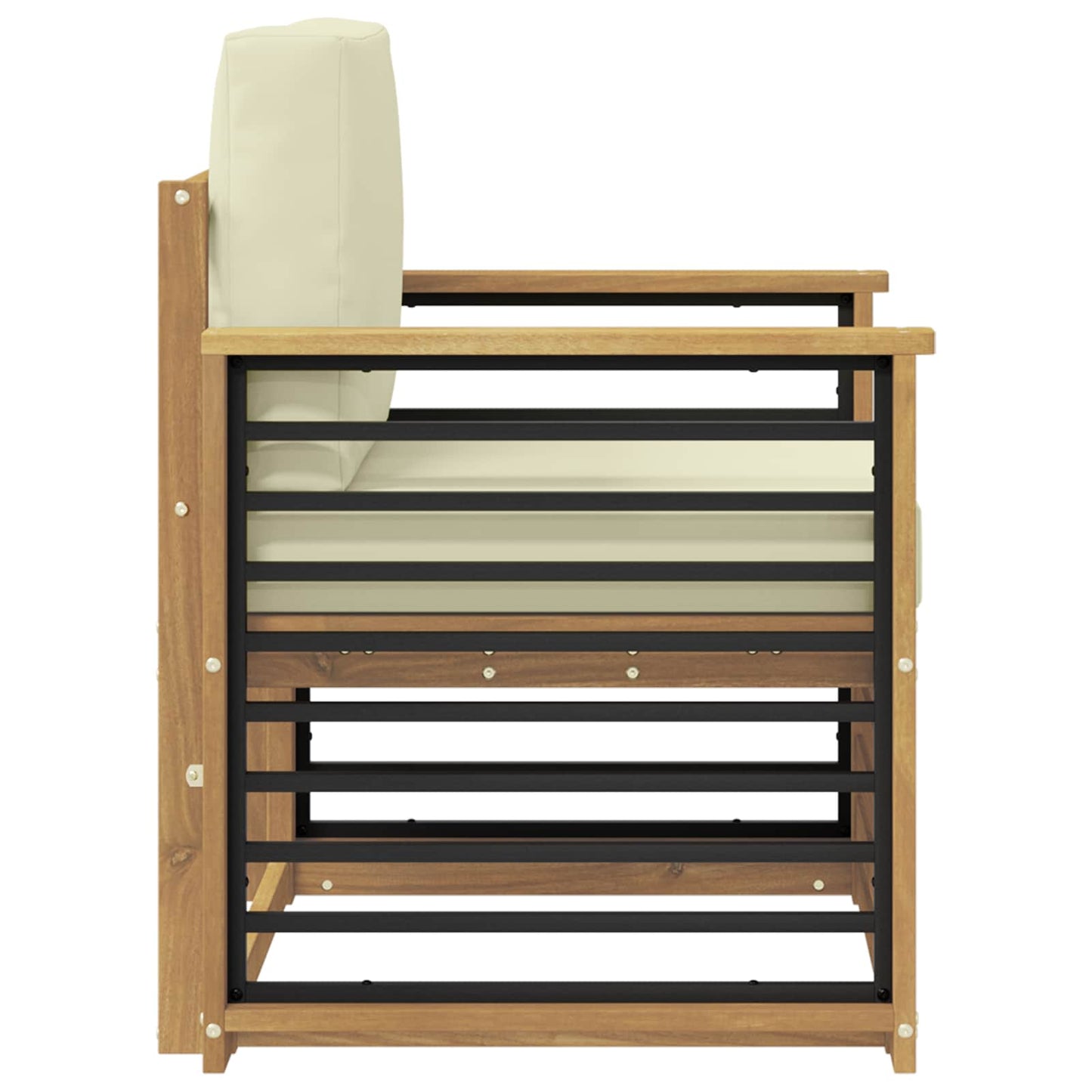 Set di divani da esterno Poliestere Bianco | homemem39