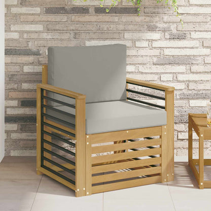 Set di divani da esterno Poliestere Bianco