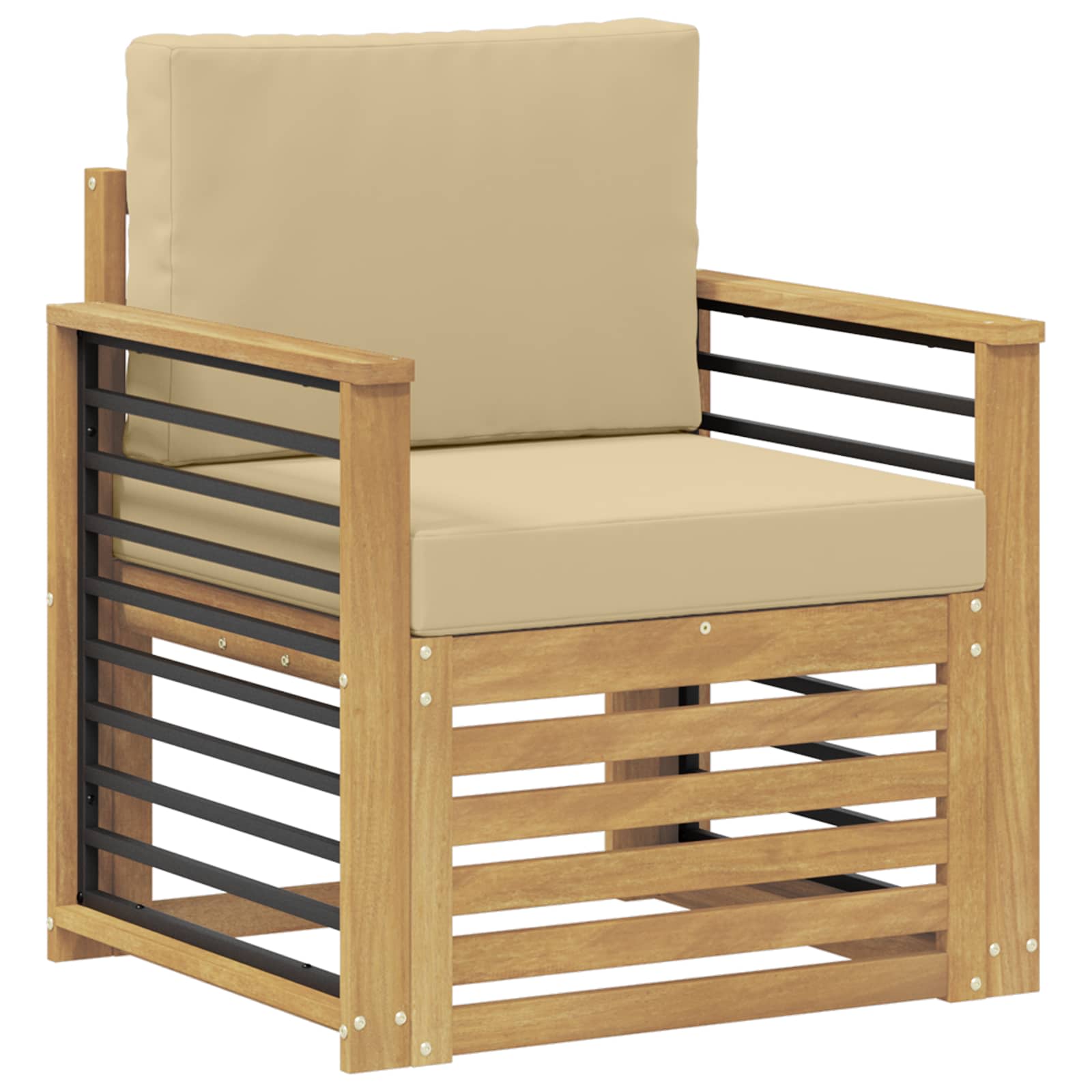 Set di divani da esterno Poliestere Bianco | homemem39