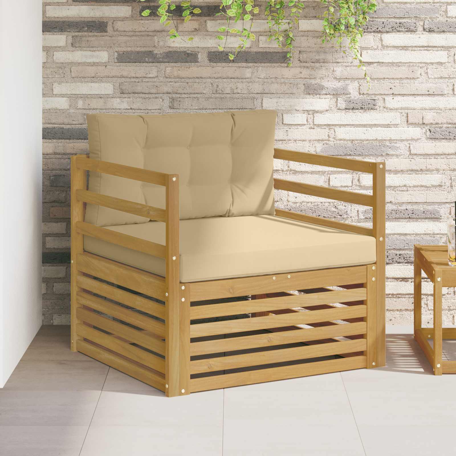 Divano da esterno Bianco e Beige | homemem39