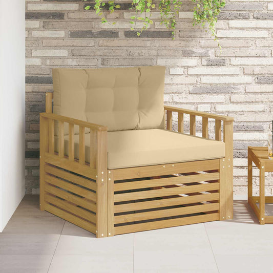 Divano da esterno Poliestere Bianco e beige | homemem39