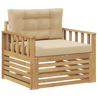 Divano da esterno Poliestere Bianco e beige | homemem39