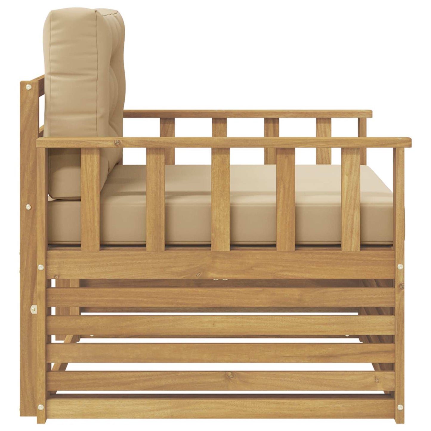 Divano da esterno Poliestere Bianco e beige | homemem39