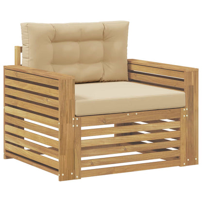 Divano da esterno Poliestere Bianco e Beige | homemem39