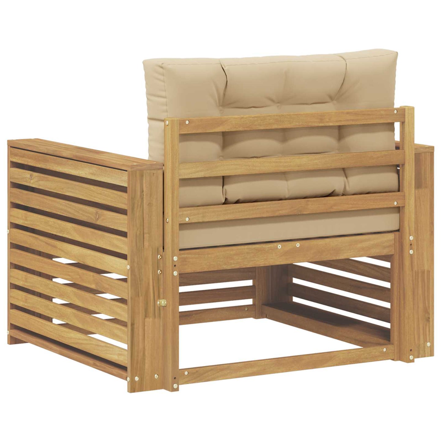 Divano da esterno Poliestere Bianco e Beige | homemem39