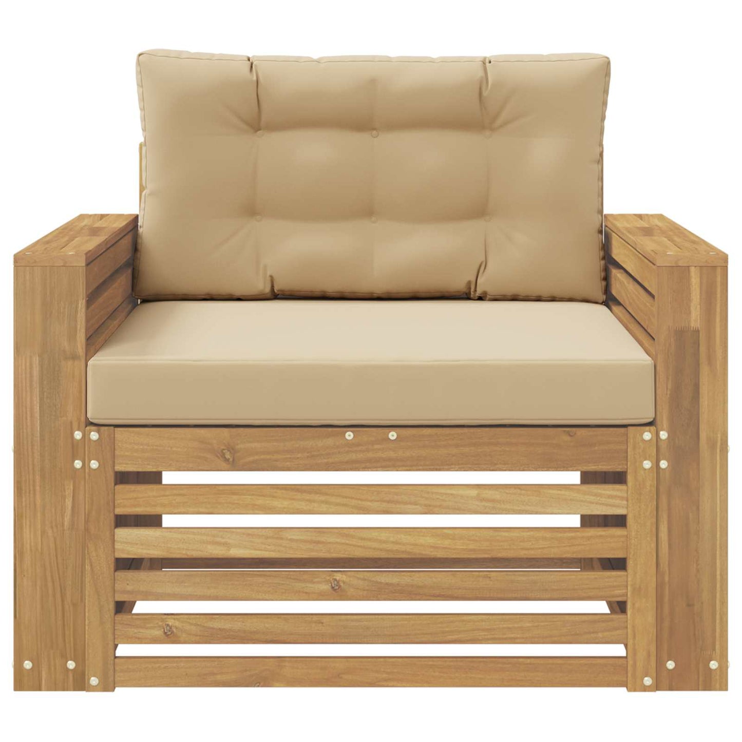 Divano da esterno Poliestere Bianco e Beige | homemem39