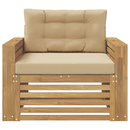Divano da esterno Poliestere Bianco e Beige | homemem39