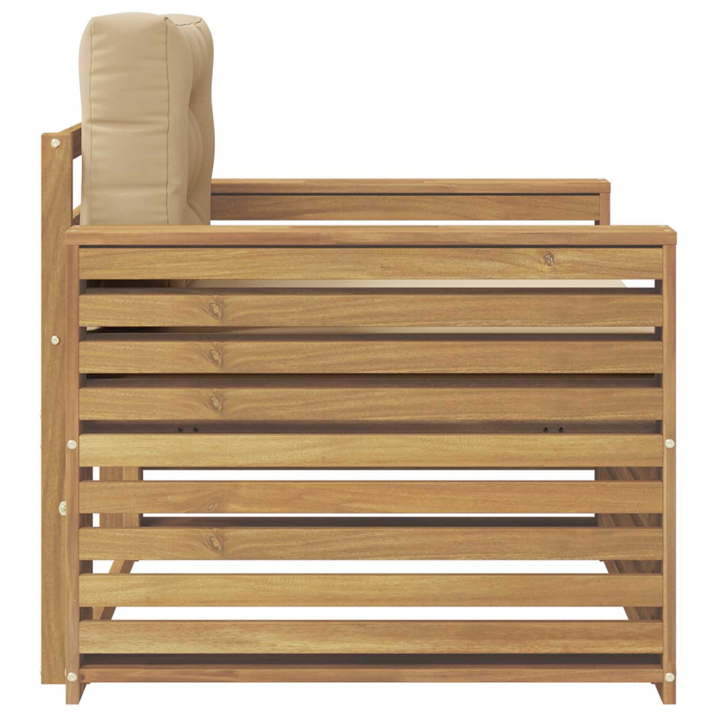 Divano da esterno Poliestere Bianco e Beige | homemem39