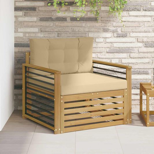 Divano da esterno Poliestere Bianco e beige | homemem39