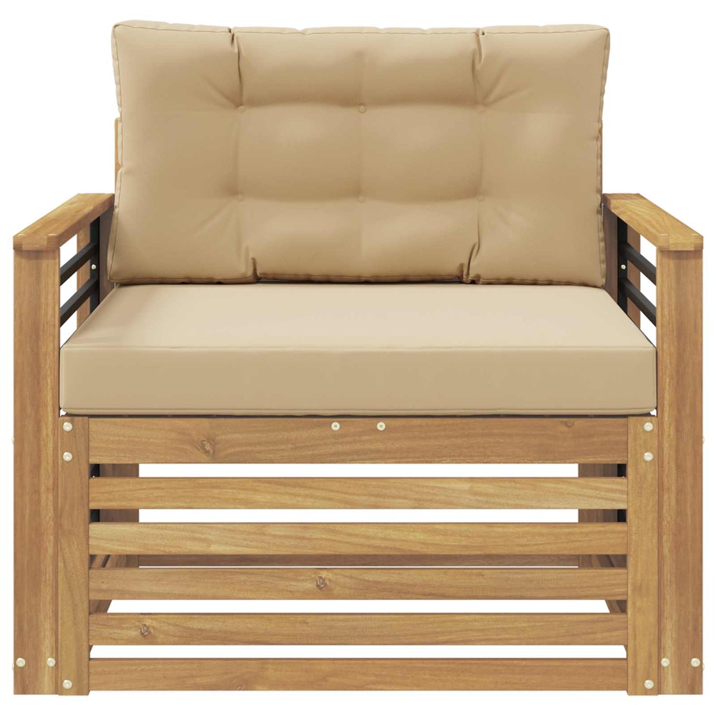 Divano da esterno Poliestere Bianco e beige | homemem39