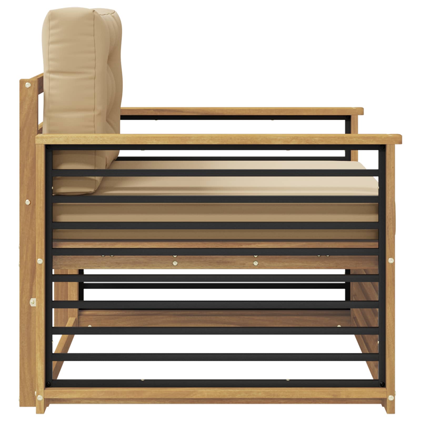Divano da esterno Poliestere Bianco e beige | homemem39